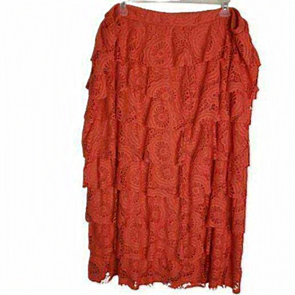Handmade Lace Tiered Ruffle Maxi Skirt  Fairy Crochet Indie 3X Plus